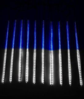 Beauty Led Тающие Сосульки комплект, 10х80см, 840 холодных белых и синих LED ламп, 24V, 10 м, черный провод, уличные, CCL840-10-1WB