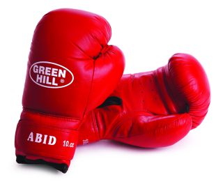 Green Hill Перчатки боксерские GREEN HILL ABID, Красный, 10oz