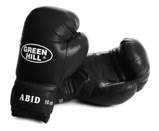 Green Hill Перчатки боксерские GREEN HILL ABID, Черный BGA-2024 12oz