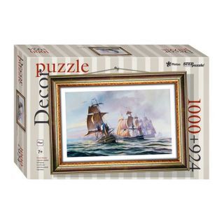 Step puzzle Морской бой 1000 эл. + рамка (пластиковый пазл)