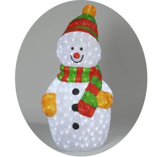 Kaemingk Снеговик, акрил, 450 холодных белых LED-огней, 90 см+5 м, уличный, 492015