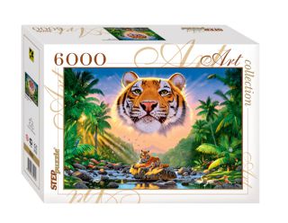 Step puzzle Величественный тигр