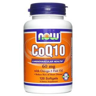 NOW Витаминно-минеральный комплекс NOW CoQ10 with Omega 3 Fish Oil 60 mg (120капс)