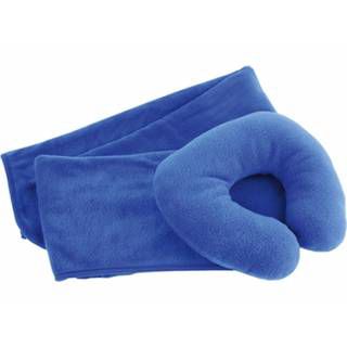 Oasis плед и подушка под голову, в чехле, синий, 835352