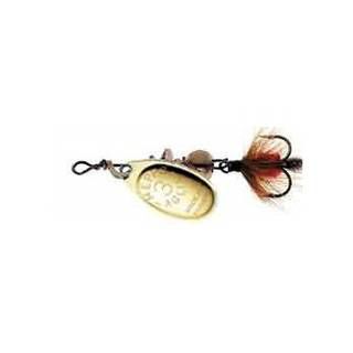 Mepps Aglia Mouche, 0, Gold/Red fly