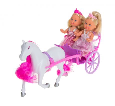 Simba Две Evi-принцессы и лошадь с каретой
