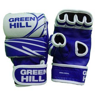 Green Hill Боксерские перчатки Green Hill MMA-0055L р.S (синий/белый)