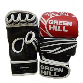 Green Hill Боксерские перчатки Green Hill MMA-0055R р.XL (красный/белый)