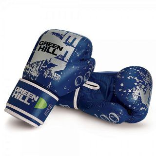 Green Hill Боксерские перчатки Greenhill 007 BG-007 10 oz (синие)