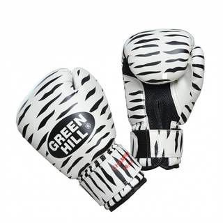 Green Hill Боксерские перчатки Greenhill Zebra BGC-2041 10 оz (белый+черный)