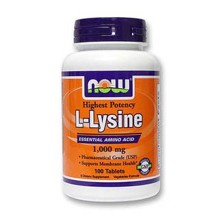 NOW Лизин NOW L-Lysine 1000 mg Double Strength (100табл)