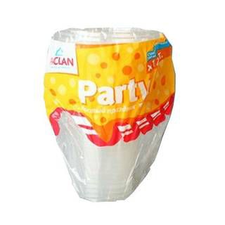 PACLAN Party пластиковый, прозрачный, 200 мл, 12 шт