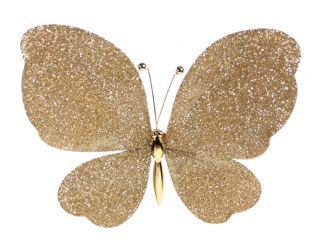 Морозко Мерцающая Бабочка, золотистая, 15х18 см, J0002