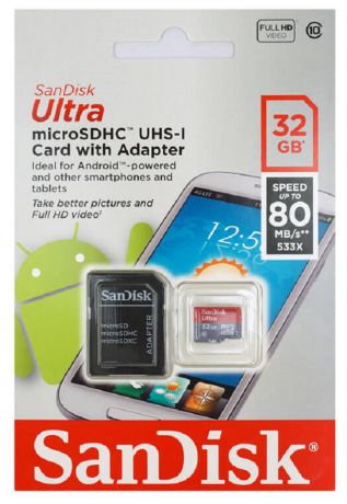 SanDisk microSDHC 32 Гб Class10 UHS-I