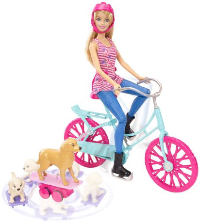 Barbie На велосипеде с питомцем (CLD94)