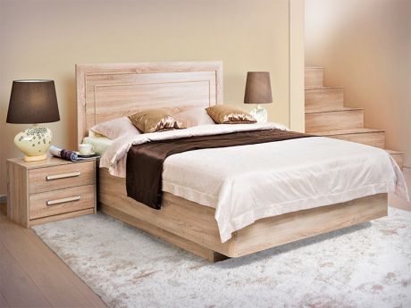 Двуспальная Кровать Лиана с бельевым ящиком Ель 160 x 200