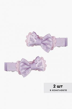Бэби Ко Заколка-зажим "Бант-горошек" 2шт. для девочки VT46/5 фиолетовый Бэби Ко