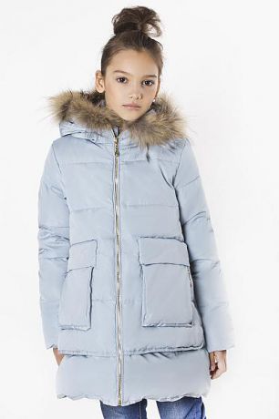 MNC Пальто для девочки A18913 голубой Mnc