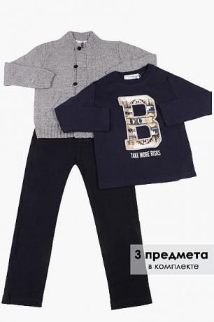 Band Толстовка+брюки+футболка комплект для мальчика BAB2298 серый Band