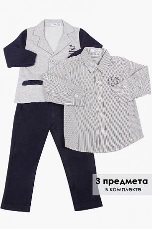 Band Жакет+брюки+сорочка комплект для мальчика BAB2366 серый Band