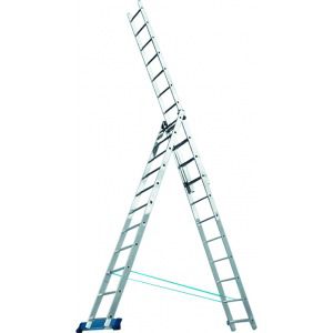 Алюминиевая трехсекционная лестница 3х10 ступеней россия 97783