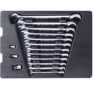 Набор комбинированных ключей с трещоткой (ложемент, 15 предметов) king tony 9-10215mr