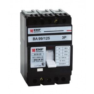 Автоматический выключатель ekf 3п ва-99 125/80а mccb99-125-80