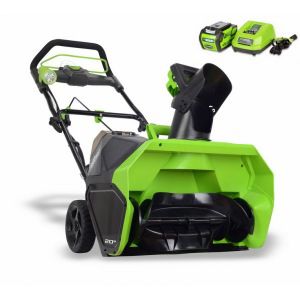 Аккумуляторный бесщеточный снегоуборщик greenworks gd40sb 2600607