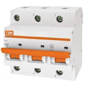 Автоматический выключатель tdm ва47-100 3р 80а 10ка d sq0207-0032