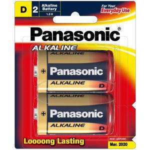 Батарейки lr20 d alkaline 1.5в бл/2 panasonic 5410853039211