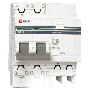 Автоматический выключатель дифференциального тока 2п c 40a 30ma тип ac 4.5ka ад-2 ekf proxima da2-40-30-pro 303903