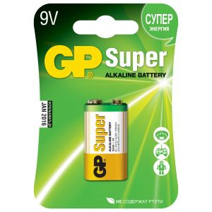 Батарейки gp крона 1шт super alkaline 6lf22 1604a-5cr1/1604a-bc1