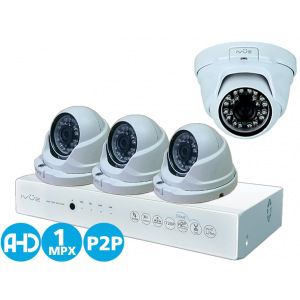 Комплект видеонаблюдения ahd 1mpx для дома и офиса 4+4 ivue ivue-d5004 ahc-d4