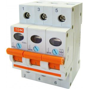 Выключатель нагрузки мини-рубильник tdm вн-32 3p 40a sq0211-0025