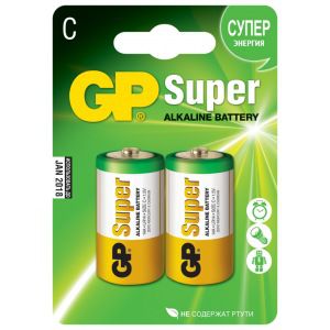 Батарейки super alkaline lr14 (2 шт; блистер) gp 14a-bc2/ 14a-cr2/14a-2cr2