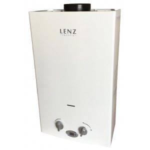 Газовый проточный водонагреватель lenz technic 10l white