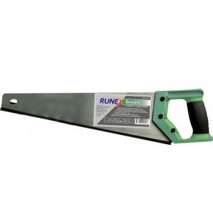 Ножовка по сырой древесине runex green 400мм прямой крупный зуб 577441