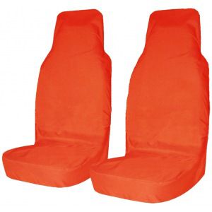 Комплект грязезащитных чехлов на передние сиденья 2шт, оранжевый tplus t001287