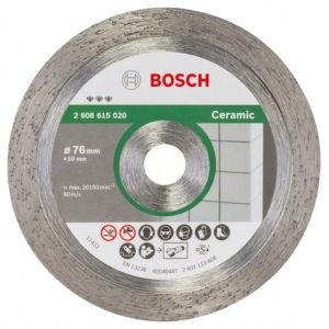 Алмазный отрезной диск по керамике для gws 10.8 (76х10 мм) bosch 2608615020