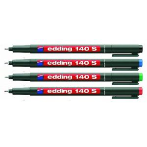 Набор маркеров для пленок и пвх rexant e-140 permanent 0.3мм черный, красный, зеленый, синий 09-3995-9