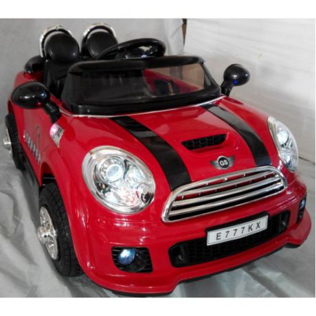 Электромобиль Mini Сooper VIP с мультимедиа и 
ДУ для родителей, красный