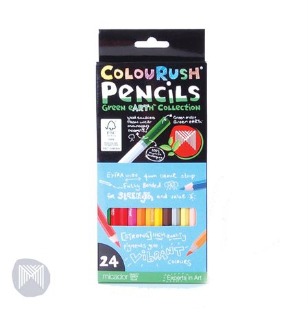 Цветные эко-карандаши, 24 шт, Micador