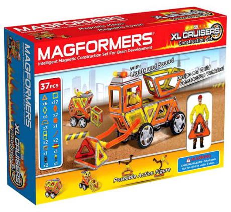 Магнитный конструктор MAGFORMERS 63080 Набор Круизер 
Строители, MAGFORMERS