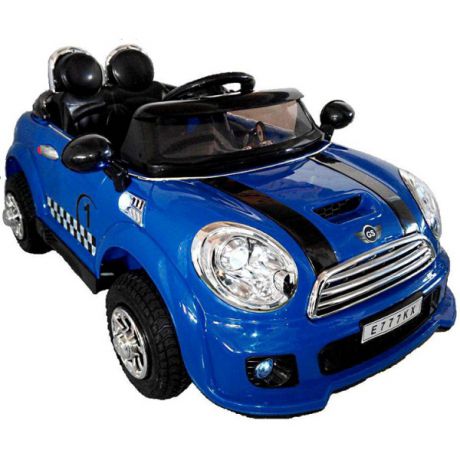 Электромобиль Mini Сooper VIP с мультимедиа и 
ДУ для родителей, синий