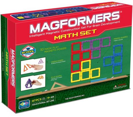 Магнитный конструктор MAGFORMERS 63109 "Набор 
Увлекательная Математика" (учебное пособие 
в комплекте