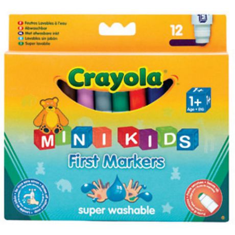 Цветные фломастеры Crayola для малышей 12 штук, 
Crayola