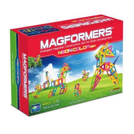 Магнитный конструктор MAGFORMERS 63110 Neon color set 
60, MAGFORMERS