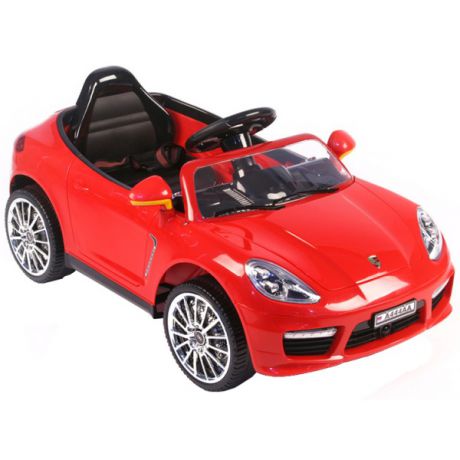 Электромобиль Porsche Panamera с MP3/FM и пультом 
управления для родителей , красный