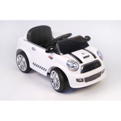 Электромобиль Mini Cooper с пультом управления 
для родителей, белый