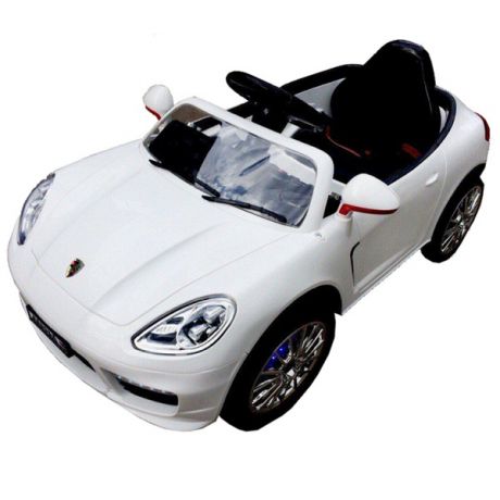 Электромобиль Porsche Panamera с MP3/FM и пультом 
управления для родителей , белый